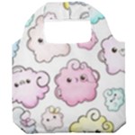 Cute Doodle Cartoon Seamless Pattern Foldable Grocery Recycle Bag