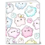 Cute Doodle Cartoon Seamless Pattern 8  x 10  Hardcover Notebook