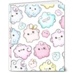 Cute Doodle Cartoon Seamless Pattern 8  x 10  Softcover Notebook