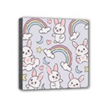 Seamless Pattern With Cute Rabbit Character Mini Canvas 4  x 4  (Stretched)