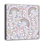 Seamless Pattern With Cute Rabbit Character Mini Canvas 8  x 8  (Stretched)