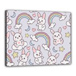 Seamless Pattern With Cute Rabbit Character Canvas 20  x 16  (Stretched)