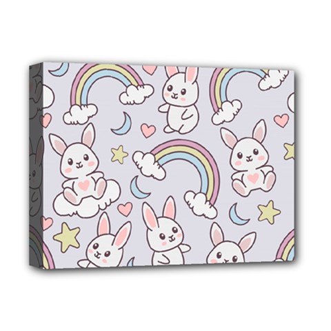 Seamless Pattern With Cute Rabbit Character Deluxe Canvas 16  x 12  (Stretched)  from ArtsNow.com