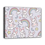 Seamless Pattern With Cute Rabbit Character Deluxe Canvas 20  x 16  (Stretched)