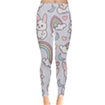 Seamless Pattern With Cute Rabbit Character Everyday Leggings 