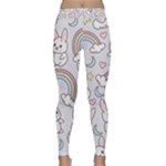 Seamless Pattern With Cute Rabbit Character Classic Yoga Leggings