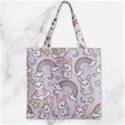 Zipper Grocery Tote Bag 