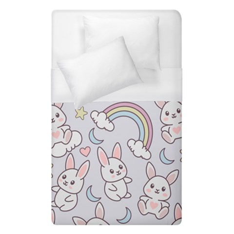 Seamless Pattern With Cute Rabbit Character Duvet Cover (Single Size) from ArtsNow.com