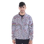 Seamless Pattern With Cute Rabbit Character Men s Windbreaker
