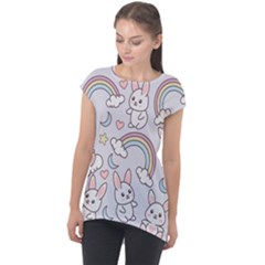Cap Sleeve High Low Top 