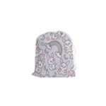 Seamless Pattern With Cute Rabbit Character Drawstring Pouch (XS)