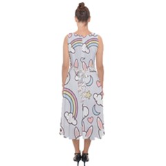 Midi Tie-Back Chiffon Dress 