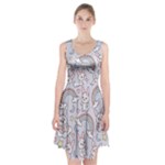 Seamless Pattern With Cute Rabbit Character Racerback Midi Dress