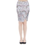 Seamless Pattern With Cute Rabbit Character Midi Wrap Pencil Skirt