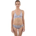 Seamless Pattern With Cute Rabbit Character Wrap Around Bikini Set