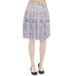Seamless Pattern With Cute Rabbit Character Pleated Skirt