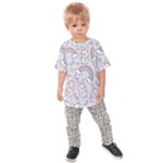 Seamless Pattern With Cute Rabbit Character Kids  Raglan T-Shirt