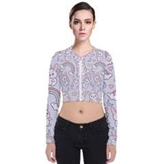 Long Sleeve Zip Up Bomber Jacket 