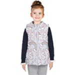 Seamless Pattern With Cute Rabbit Character Kids  Hooded Puffer Vest