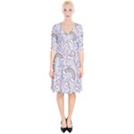 Seamless Pattern With Cute Rabbit Character Wrap Up Cocktail Dress