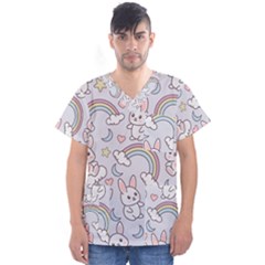 Men s V-Neck Scrub Top 