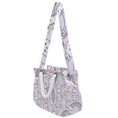 Rope Handles Shoulder Strap Bag 