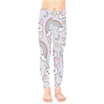Seamless Pattern With Cute Rabbit Character Kids  Leggings