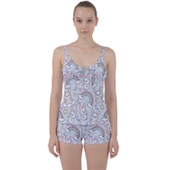 Tie Front Two Piece Tankini 