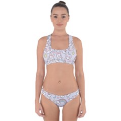Seamless Pattern With Cute Rabbit Character Cross Back Hipster Bikini Set from ArtsNow.com