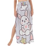 Seamless Pattern With Cute Rabbit Character Maxi Chiffon Tie-Up Sarong
