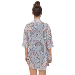 Open Front Chiffon Kimono 