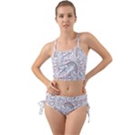 Seamless Pattern With Cute Rabbit Character Mini Tank Bikini Set