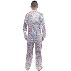 Men s Long Sleeve Satin Pajamas Set 