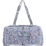 Seamless Pattern With Cute Rabbit Character Multi Function Bag