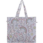 Seamless Pattern With Cute Rabbit Character Canvas Travel Bag