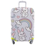 Seamless Pattern With Cute Rabbit Character Luggage Cover (Medium)