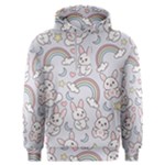 Seamless Pattern With Cute Rabbit Character Men s Overhead Hoodie