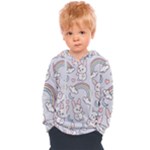 Seamless Pattern With Cute Rabbit Character Kids  Overhead Hoodie
