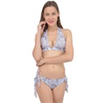 Seamless Pattern With Cute Rabbit Character Tie It Up Bikini Set