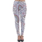 Seamless Pattern With Cute Rabbit Character Lightweight Velour Leggings