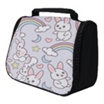 Seamless Pattern With Cute Rabbit Character Full Print Travel Pouch (Small)