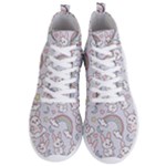 Seamless Pattern With Cute Rabbit Character Men s Lightweight High Top Sneakers
