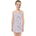 Seamless Pattern With Cute Rabbit Character Kids  Summer Sun Dress