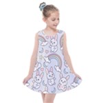 Seamless Pattern With Cute Rabbit Character Kids  Summer Dress