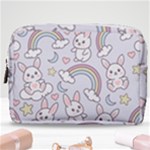 Seamless Pattern With Cute Rabbit Character Make Up Pouch (Medium)