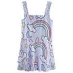 Seamless Pattern With Cute Rabbit Character Kids  Layered Skirt Swimsuit