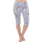 Seamless Pattern With Cute Rabbit Character Lightweight Velour Cropped Yoga Leggings