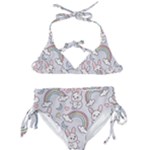 Seamless Pattern With Cute Rabbit Character Kids  Classic Bikini Set