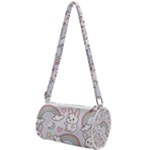 Seamless Pattern With Cute Rabbit Character Mini Cylinder Bag