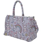Seamless Pattern With Cute Rabbit Character Duffel Travel Bag